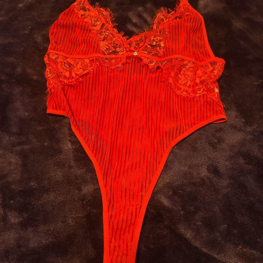 Red Lace Bodysuit & Garter